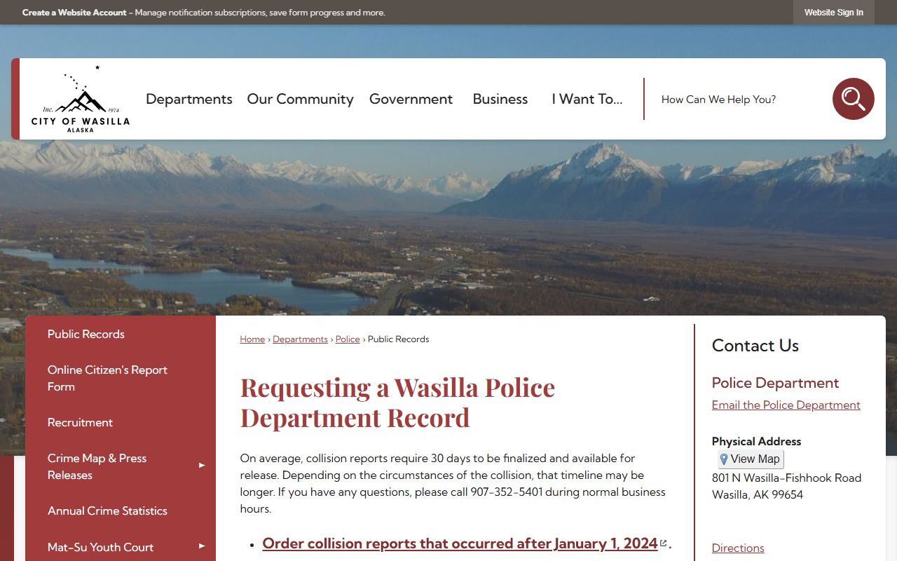 Wasilla jail mugshots Wasilla PD public records site