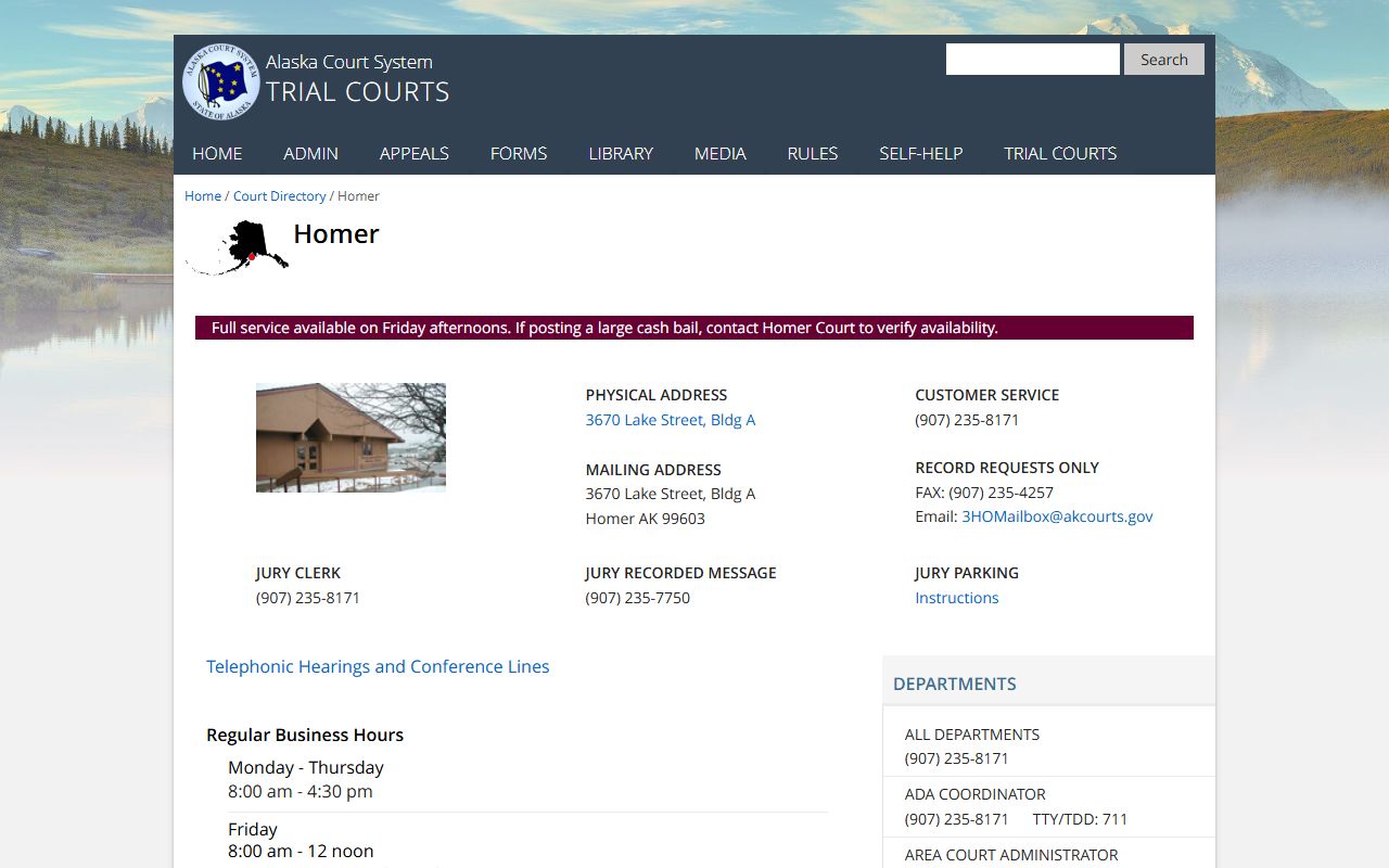 Ketchikan jail mugshots court directory page