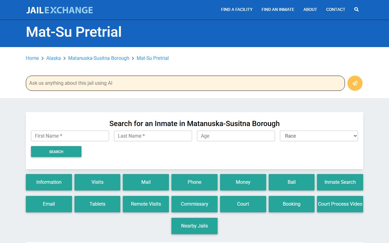 North Lakes jail mugshots Mat-Su Pretrial info