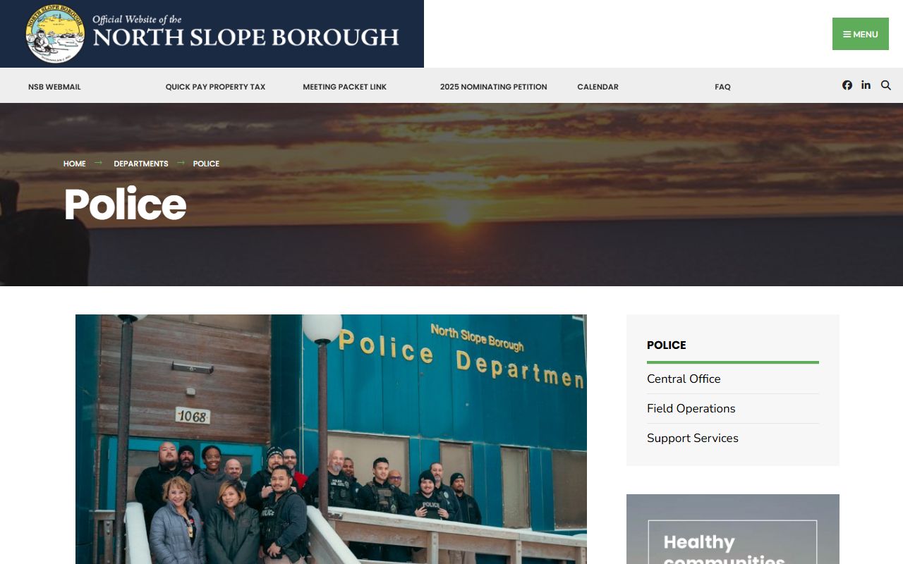 North Slope Borough Police site for jail mugshots